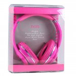 Wholesale HiFi Sound Stereo Headphone with Mic TV05 (Hot Pink)